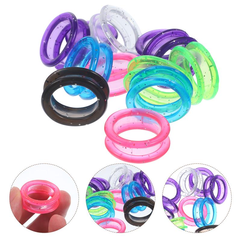 Grooming Scissors - 12PCS Silicone Finger Rings Hair Scissors