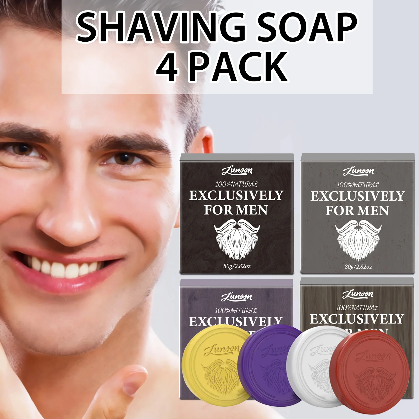 4/1pcs Mens Beard Shaving Soap - Shaving Cream recension och pris
