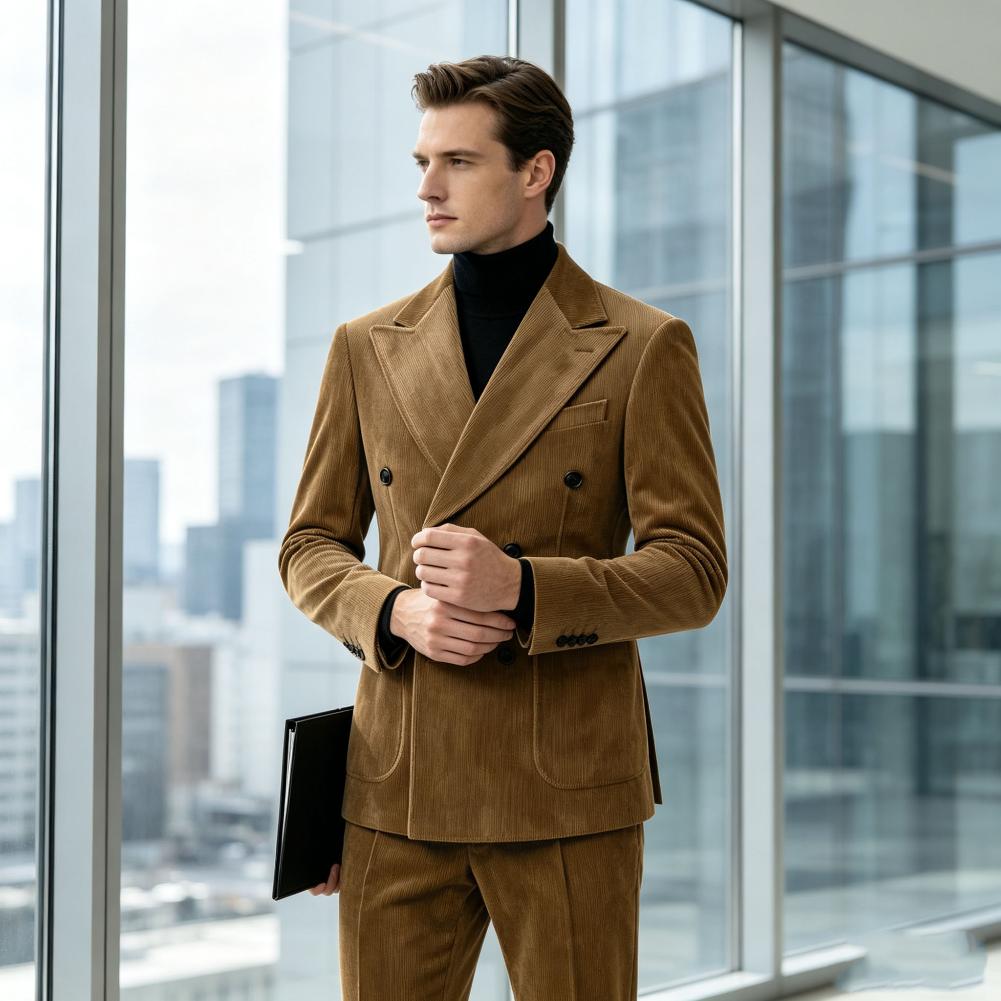 Men's Brown Corduroy 2 Piece S - Grooming Kit recension och pris