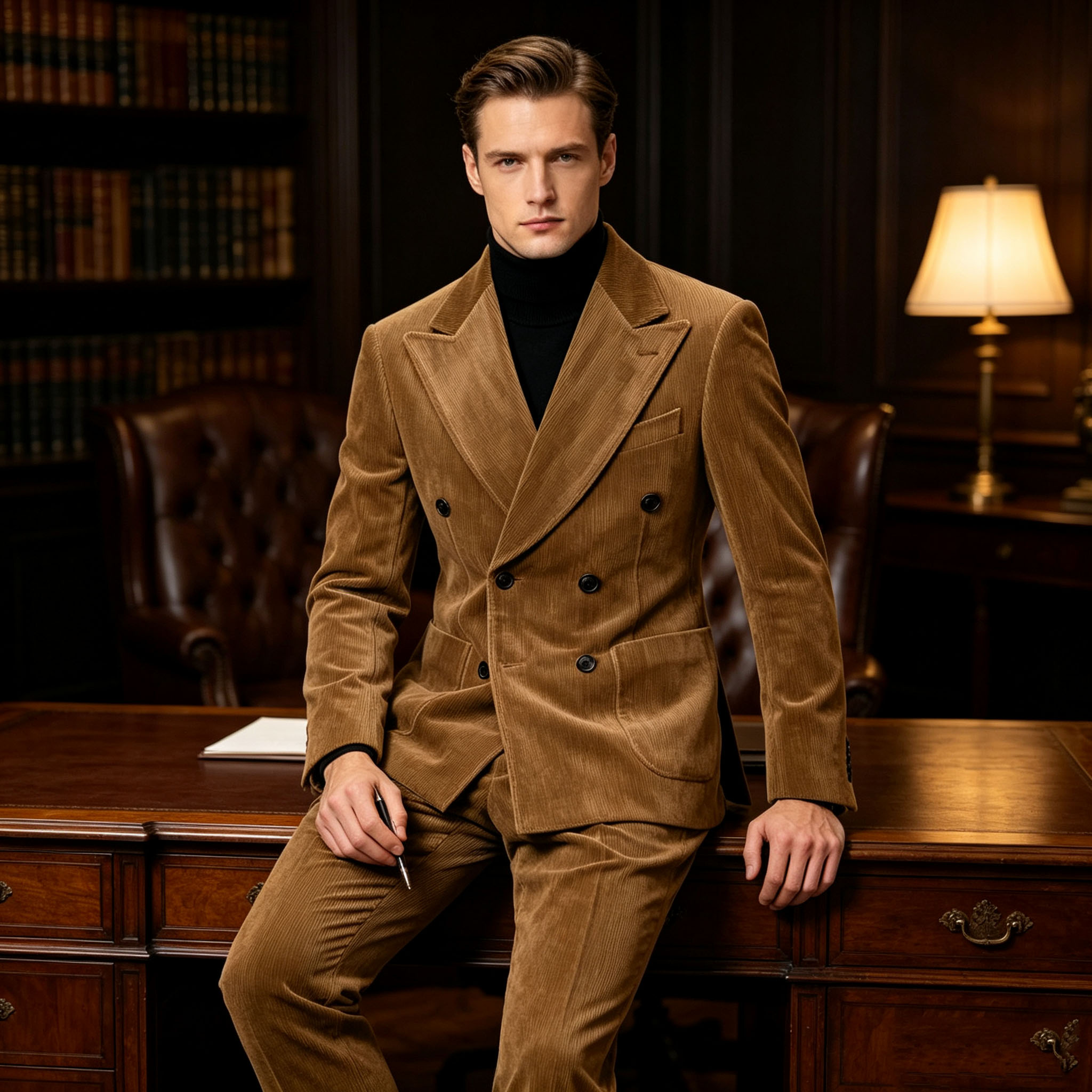 Men's Brown Corduroy 2 Piece S - Grooming Kit recension och pris