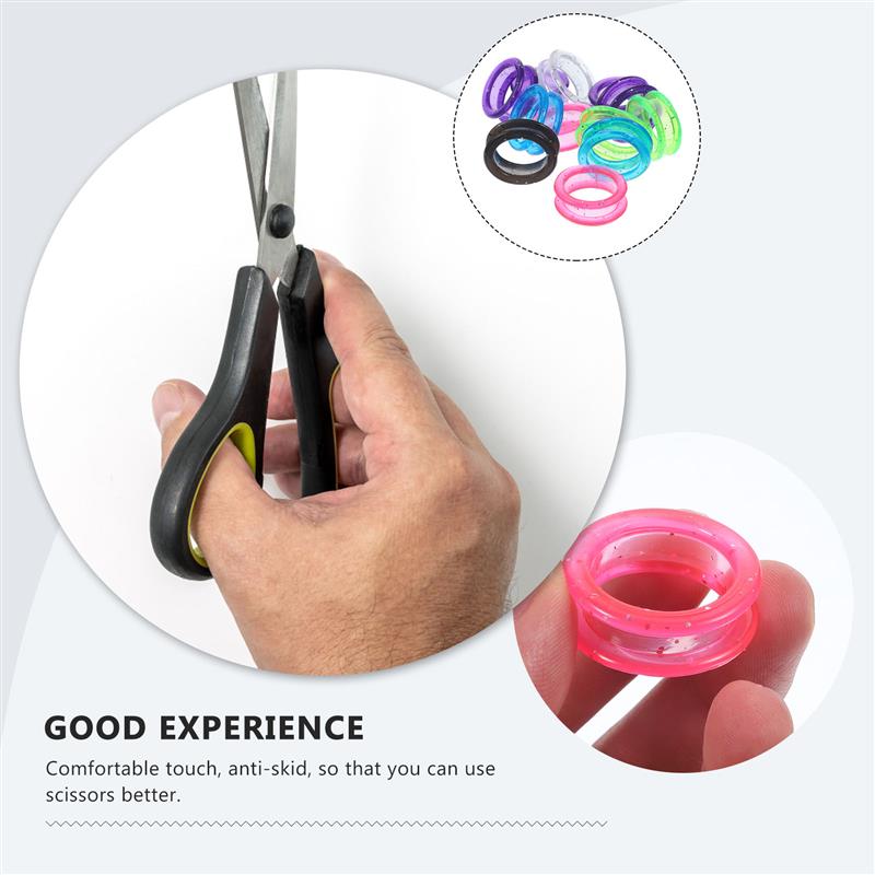 12PCS Silicone Finger Rings Ha - Grooming Scissors recension och pris