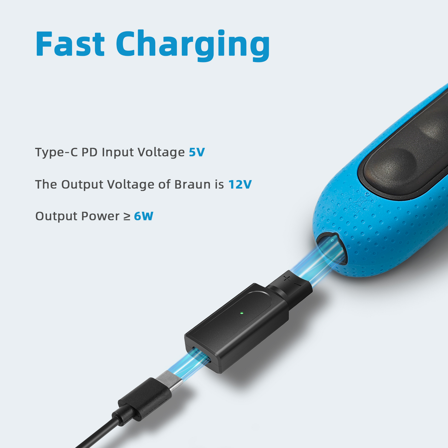12V Type-C Shaver Adapter Char - Beard Trimmer recension och pris