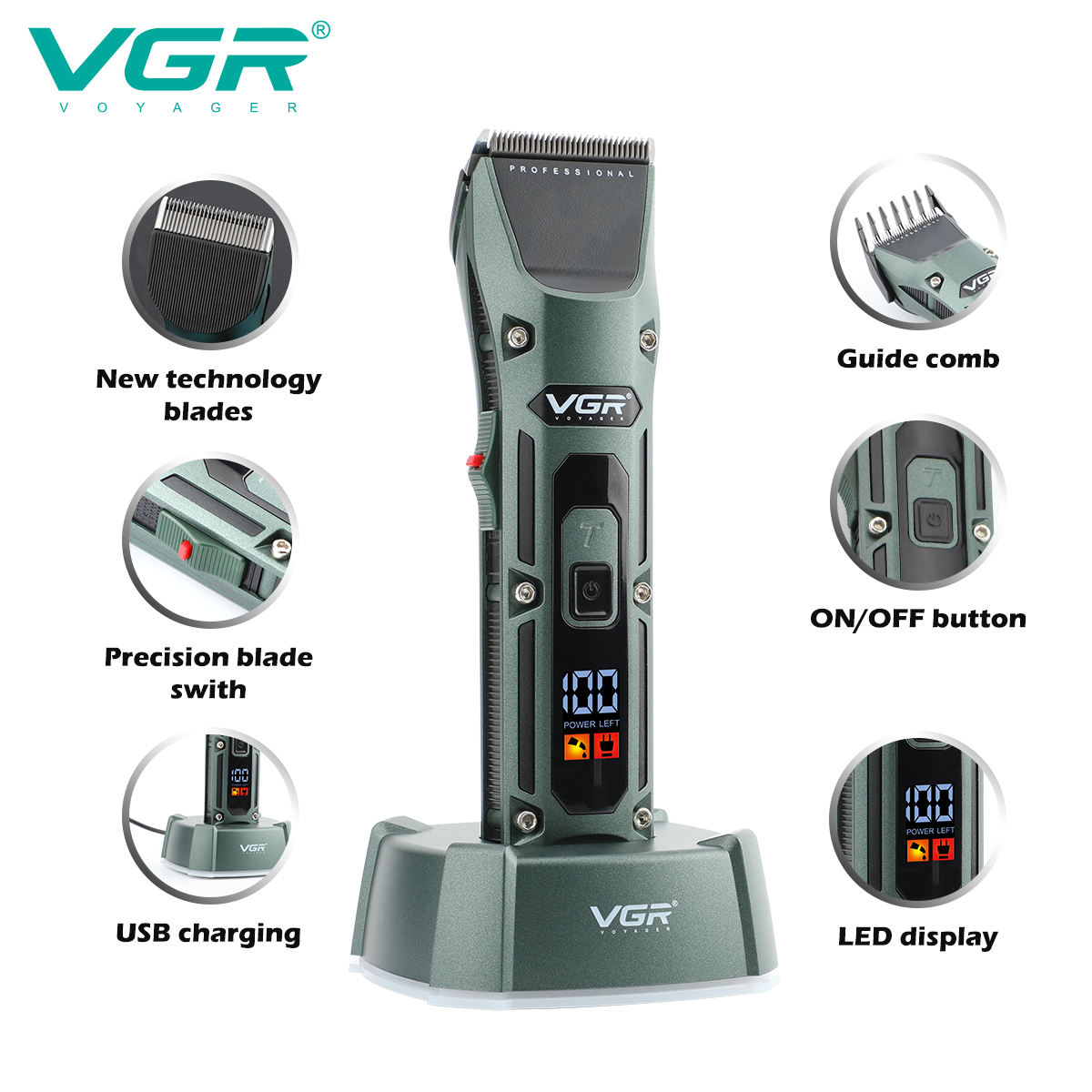 VGR V-696 New metal Popular Sa - Electric Shaver Rotary recension och pris